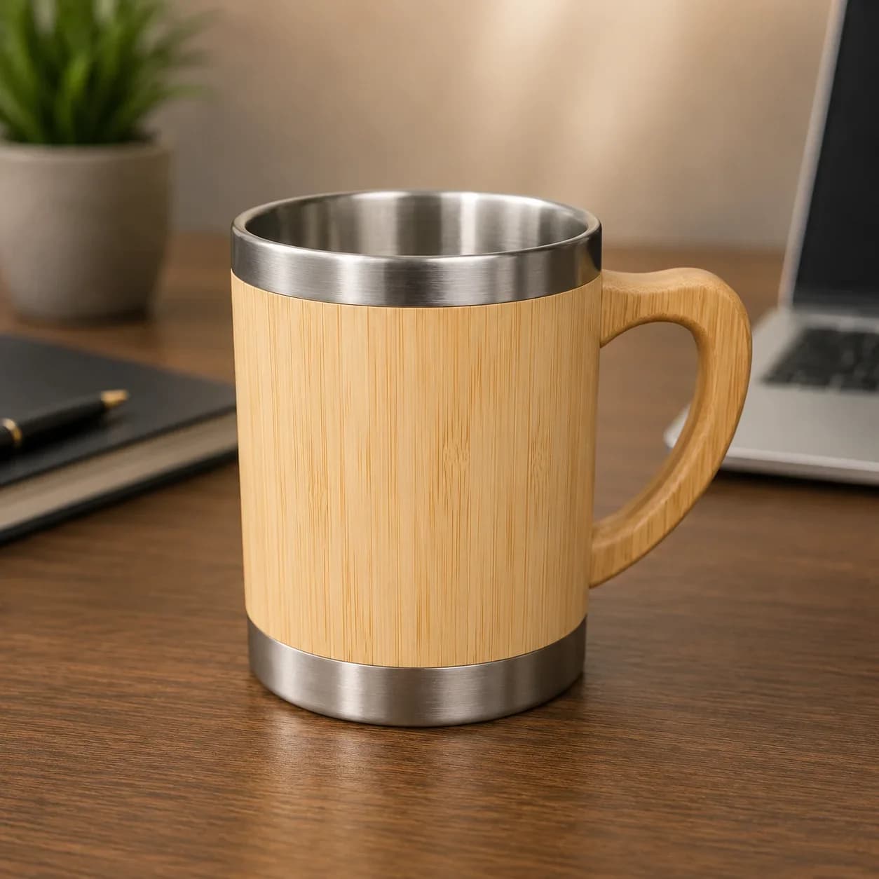 Bamboo Steel Mug