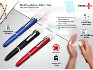 L148a Metal Pen With Spray Bottle | Metal Refill And Brass Mechanism