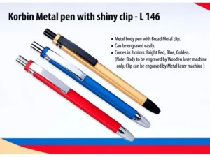 L146 Korbin Metal Pen With Shiny Clip