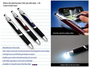 L96 Write In The Dark Executive ?Click? Pen With Stylus