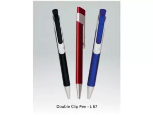 L67 Double Clip Plastic Pen