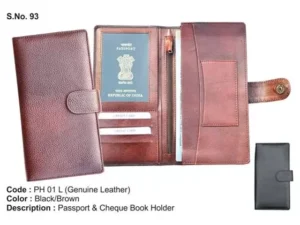 Passport & Chquebook Document Holder
