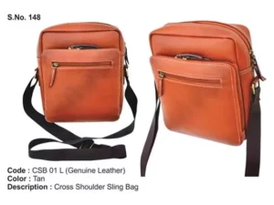 Leather Sling Messenger Bag