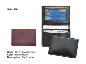 Leather Visiting Card Holder Wallet Set