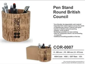 Round Cork Pen Stand