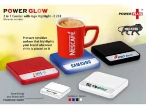 Power Glow Coaster Sets With Light