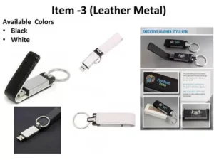 Leather Metal Pen Drives