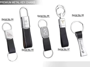 Metal Leather Keyring